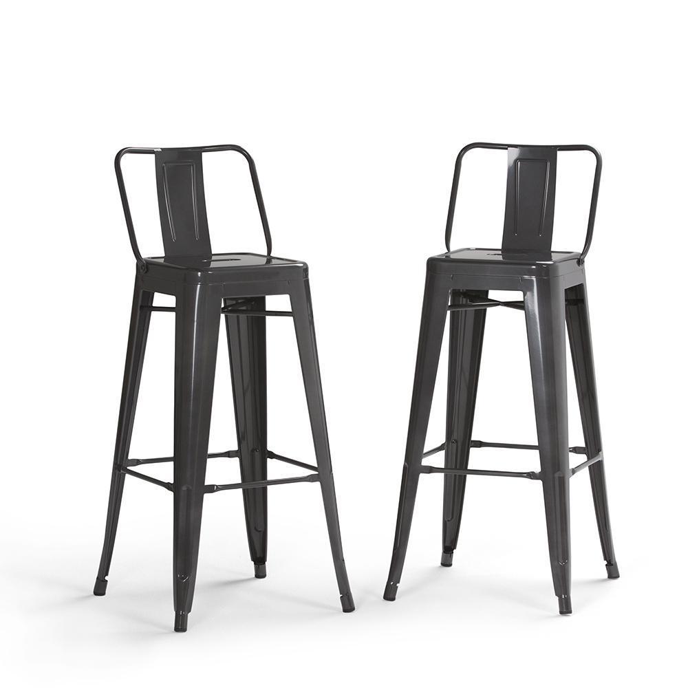 Grey | Rayne 30 inch Metal Bar Stool