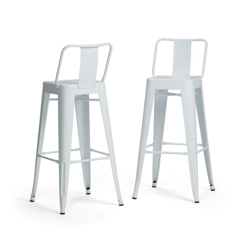 White | Rayne 30 inch Metal Bar Stool