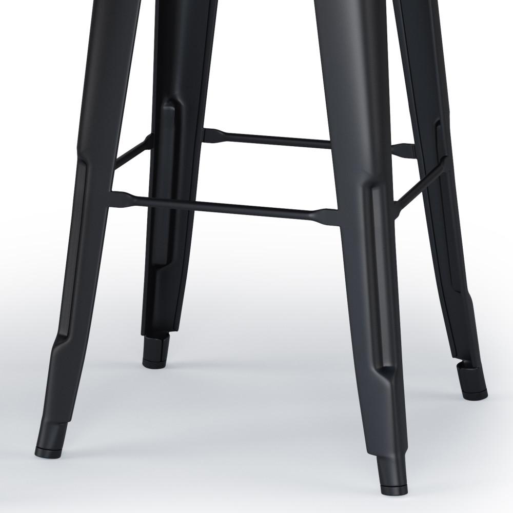 Black  30 inch | Rayne 30 inch Metal  Wood Bar Stool (Set of 2)