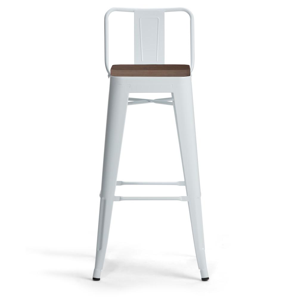 White 30 inch | Rayne 30 inch Metal  Wood Bar Stool (Set of 2)