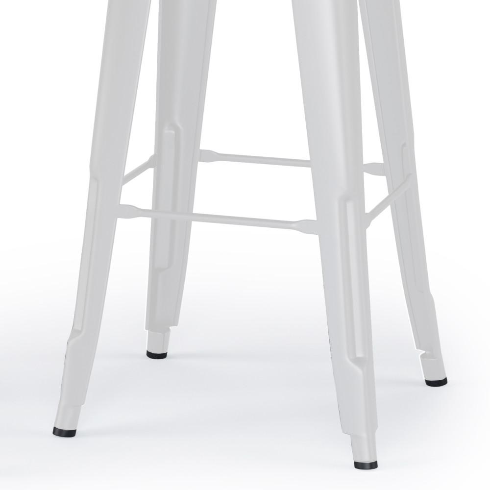 White 30 inch | Rayne 30 inch Metal  Wood Bar Stool (Set of 2)