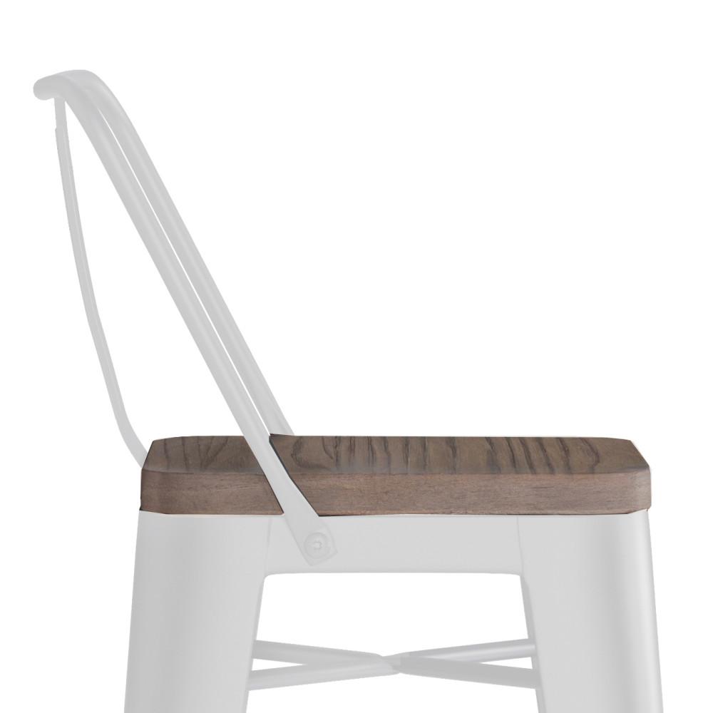 White 30 inch | Rayne 30 inch Metal  Wood Bar Stool (Set of 2)