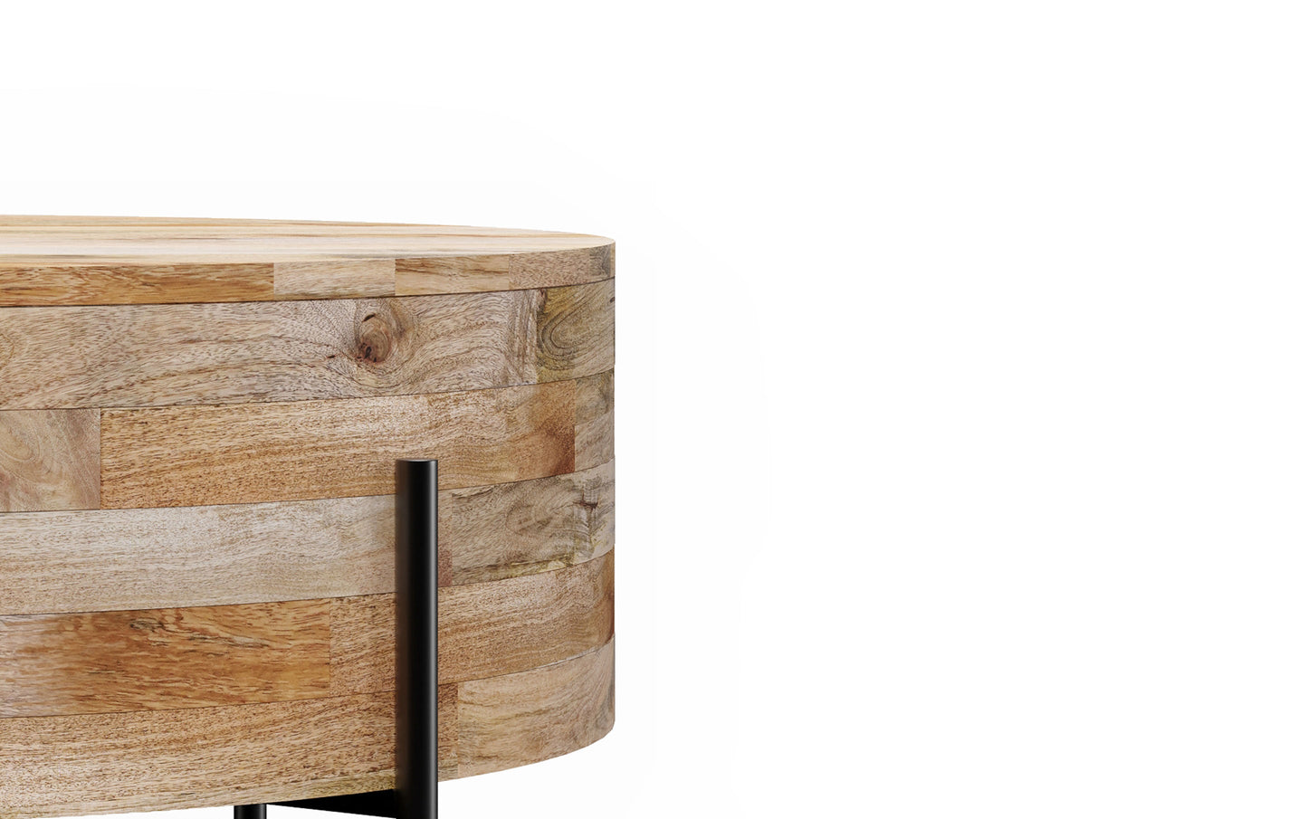 Natural | Rayburn Drum Coffee Table in Mango