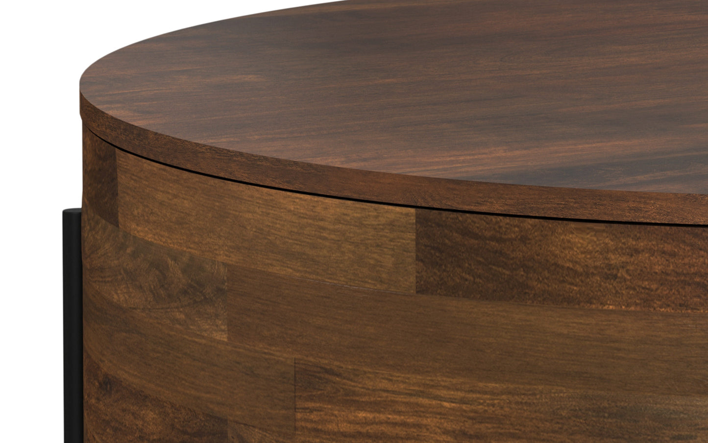 Walnut Brown | Rayburn Drum Coffee Table in Mango