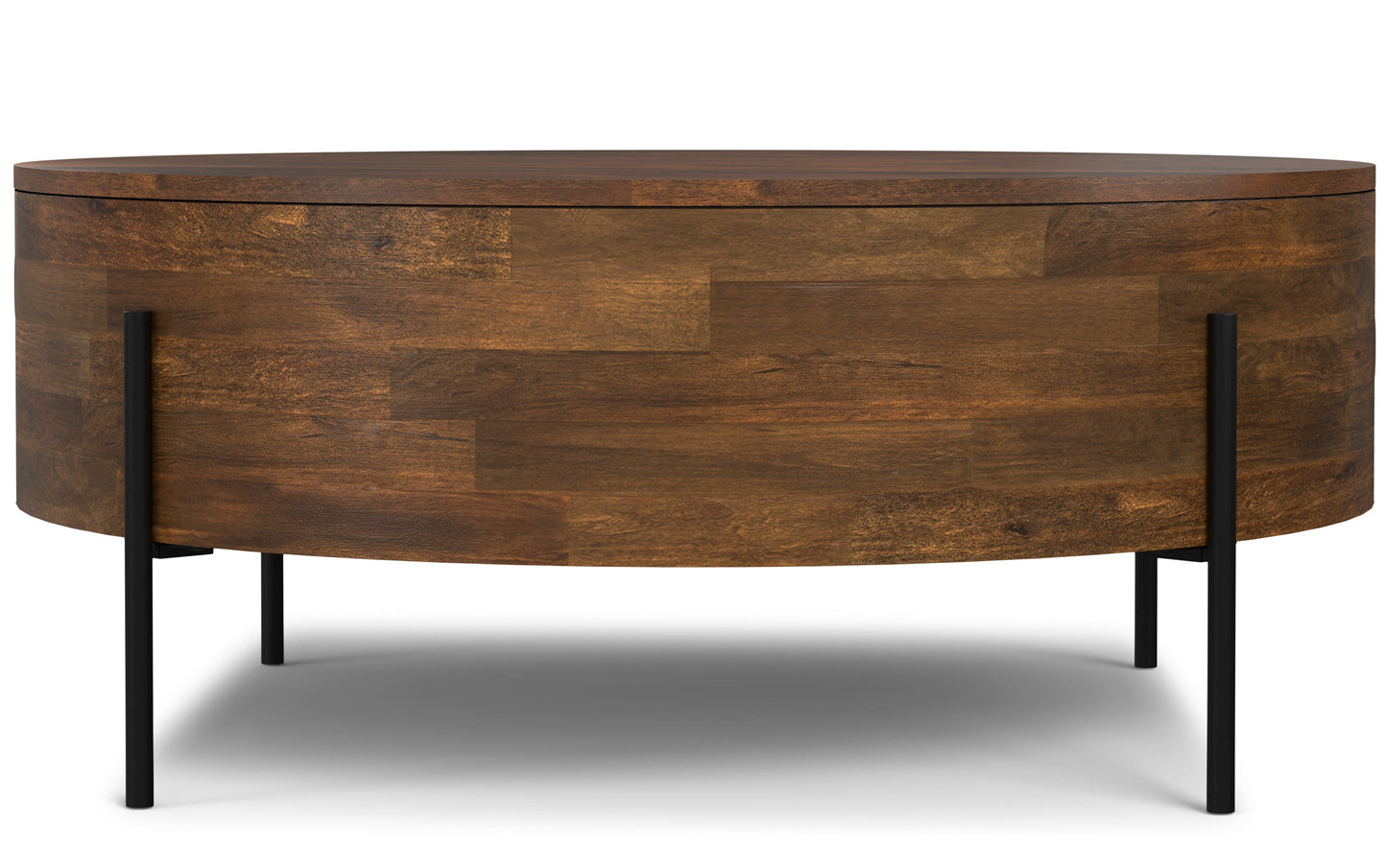 Walnut Brown | Rayburn Drum Coffee Table in Mango