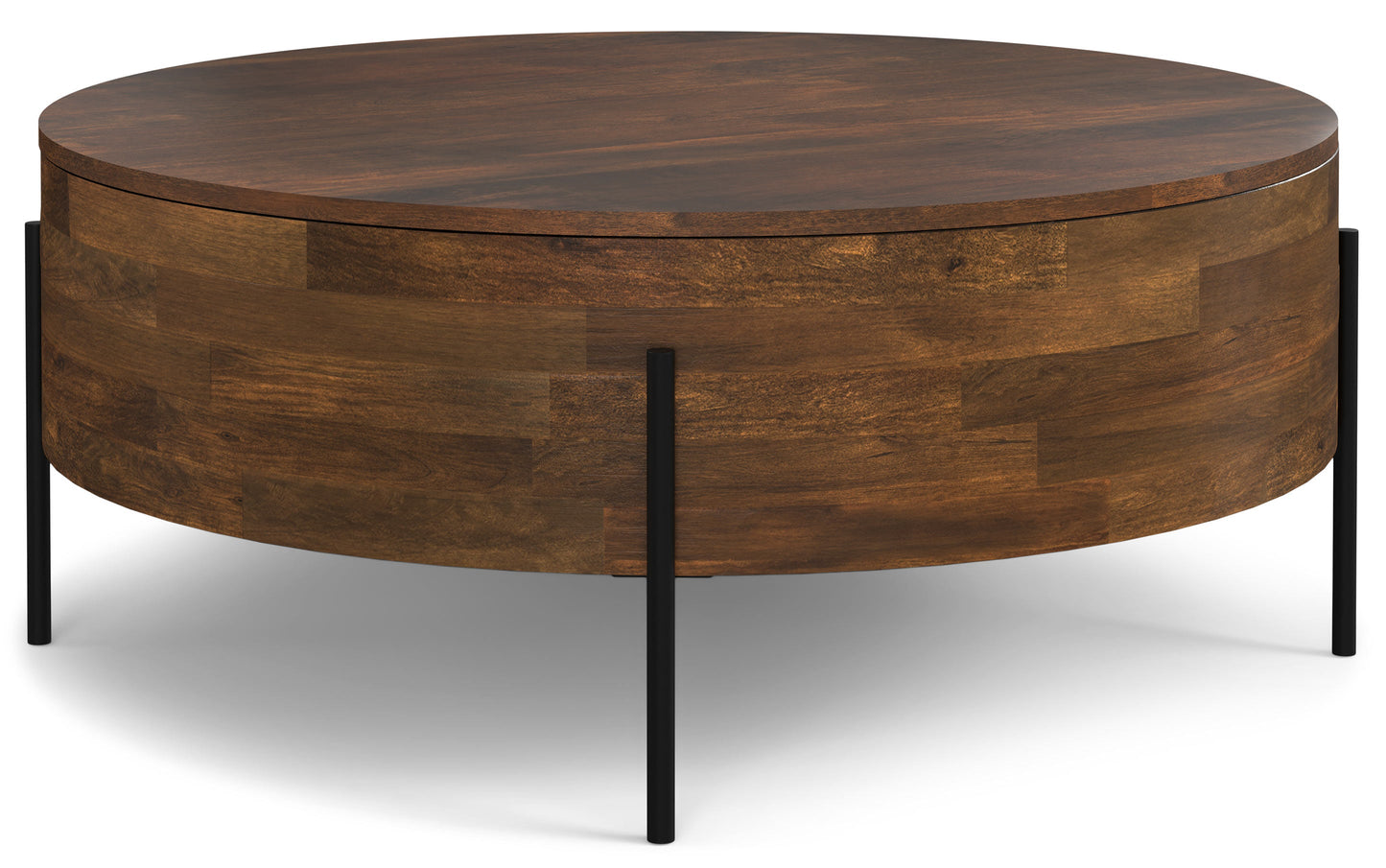 Walnut Brown | Rayburn Drum Coffee Table in Mango