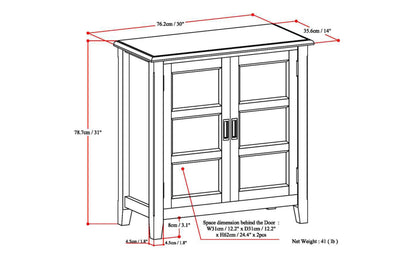 Mahogany Brown | Burlington Low Storage Cabinet