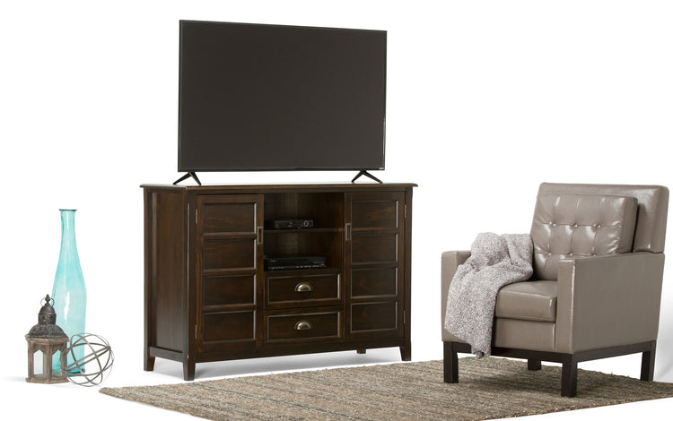 Mahogany Brown | Burlington Tall TV Stand