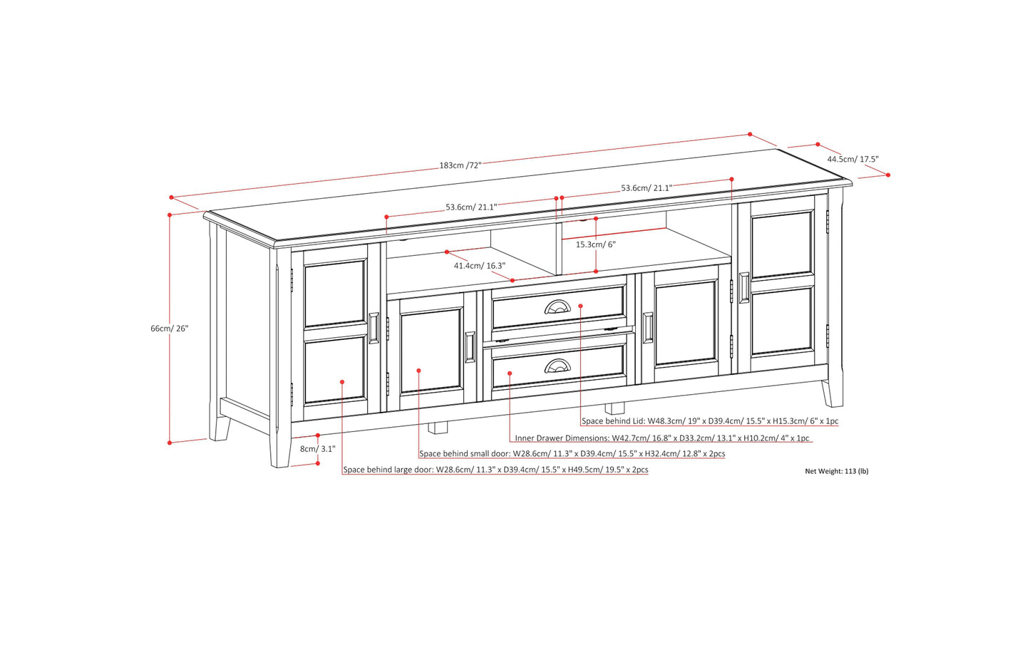 Burlington 72 inch TV Stand