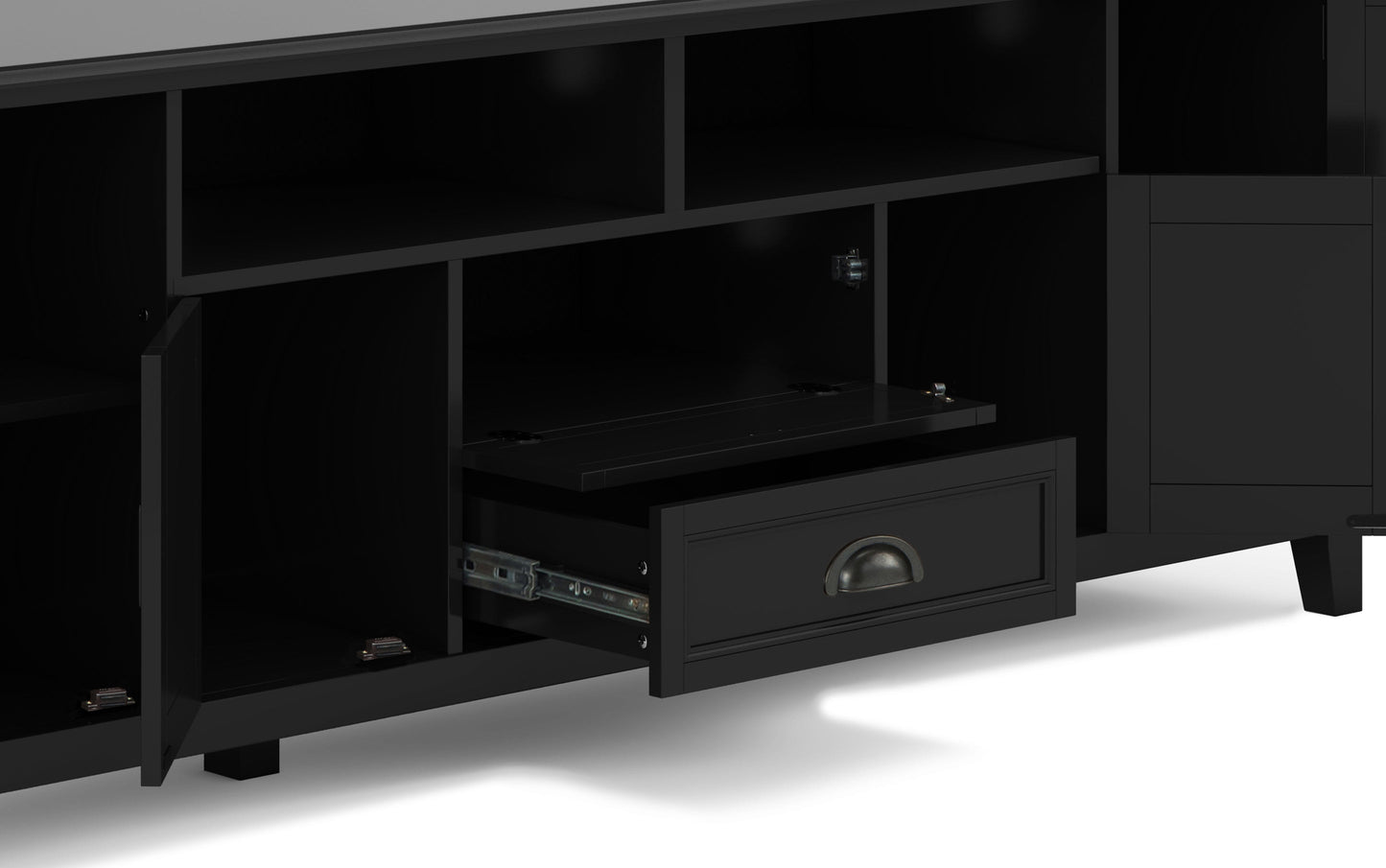 Black | Burlington 72 inch TV Media Stand