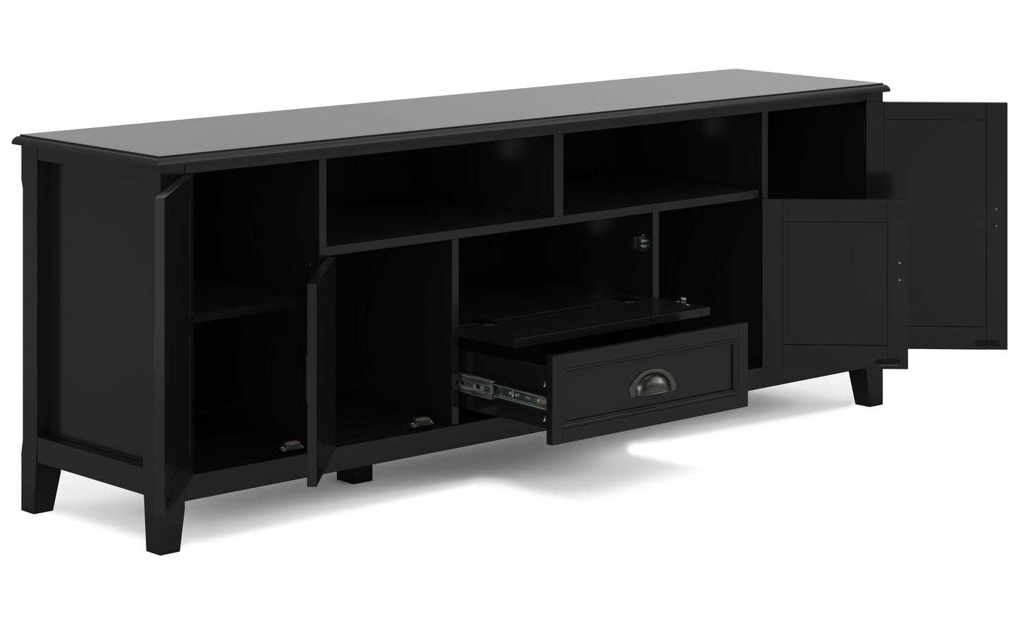 Black | Burlington 72 inch TV Media Stand