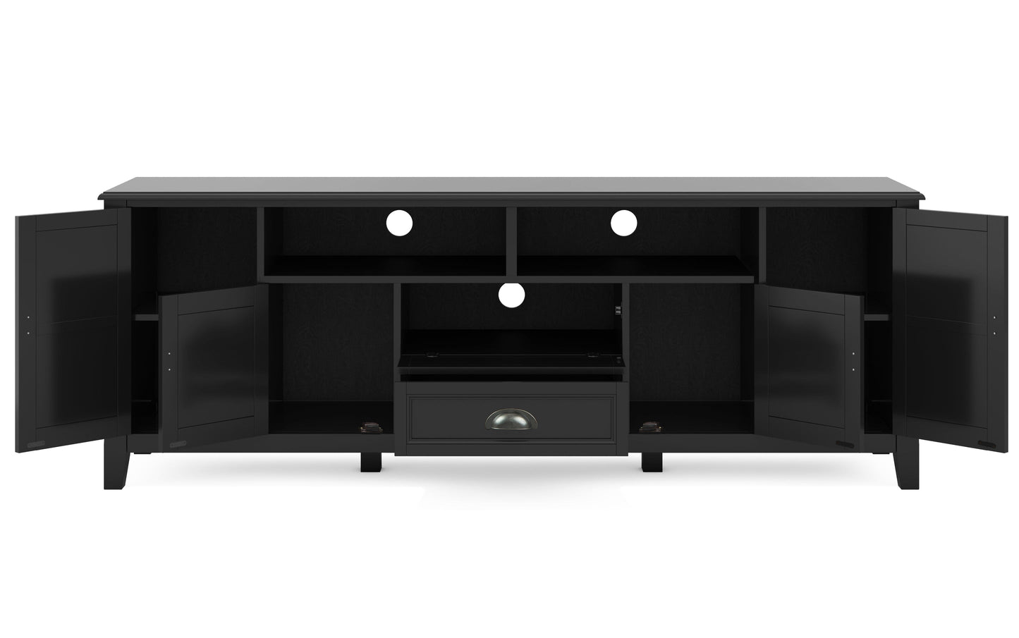 Black | Burlington 72 inch TV Media Stand