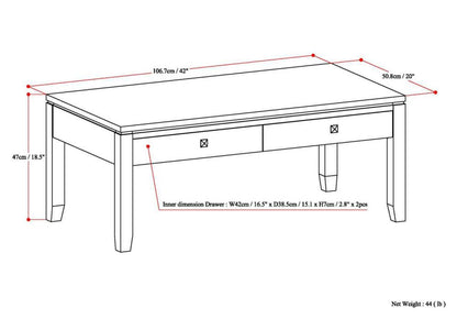 Mahogany Brown | Cosmopolitan Coffee Table