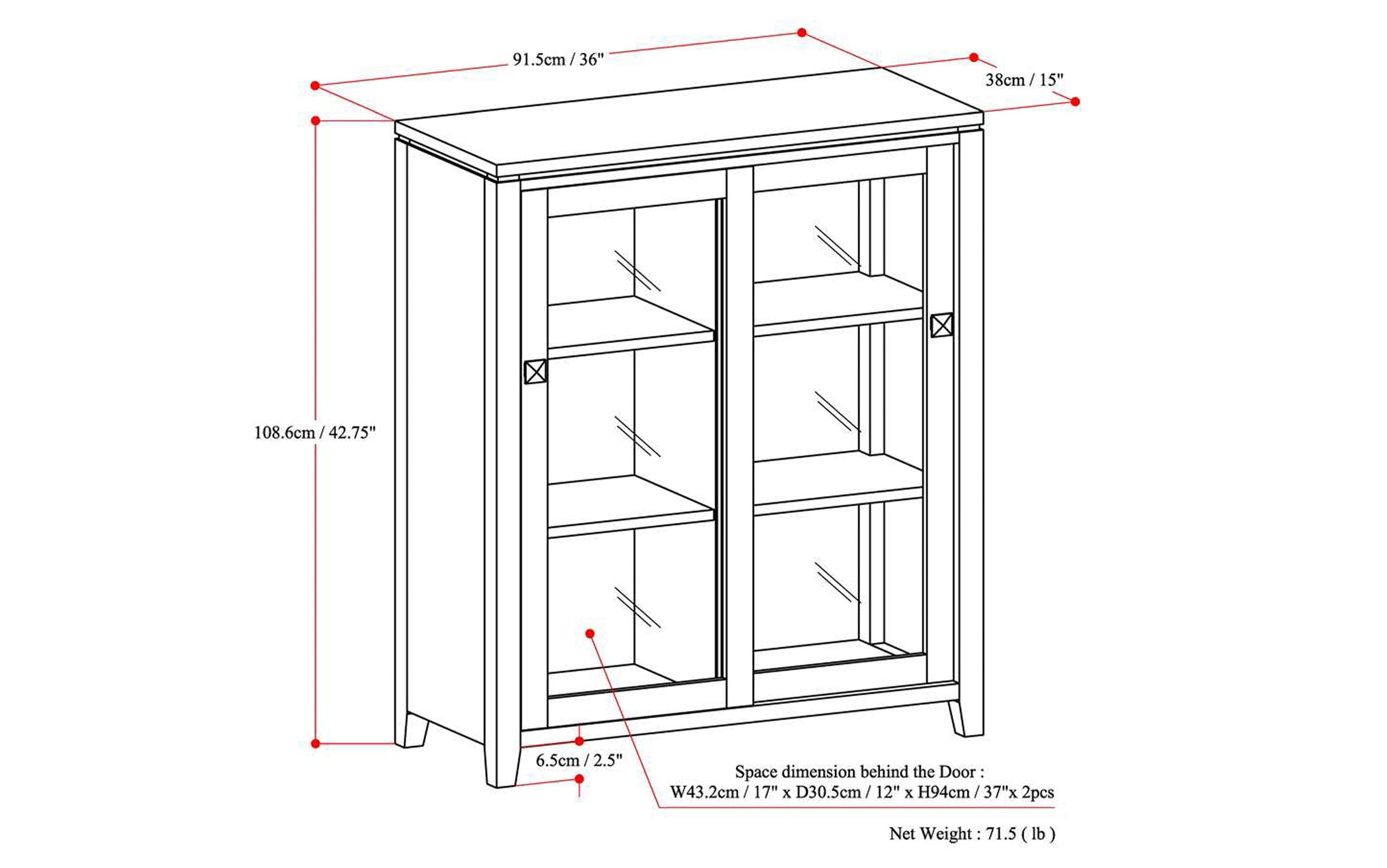 Mahogany Brown | Cosmopolitan Medium Storage Cabinet