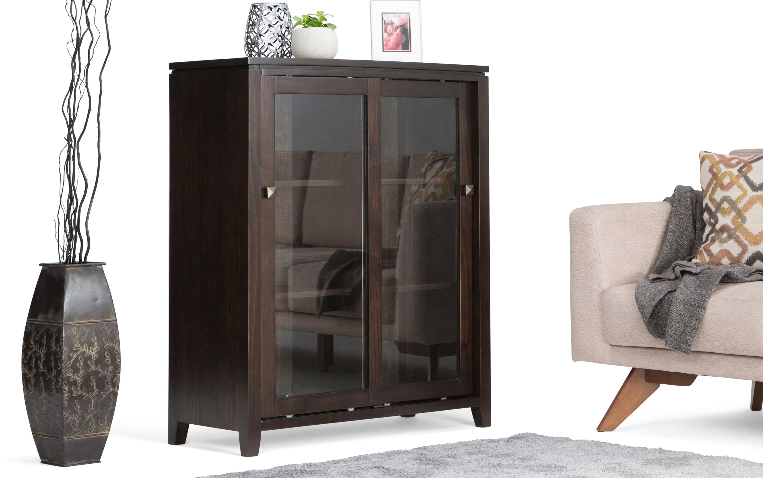 Mahogany Brown | Cosmopolitan Medium Storage Cabinet