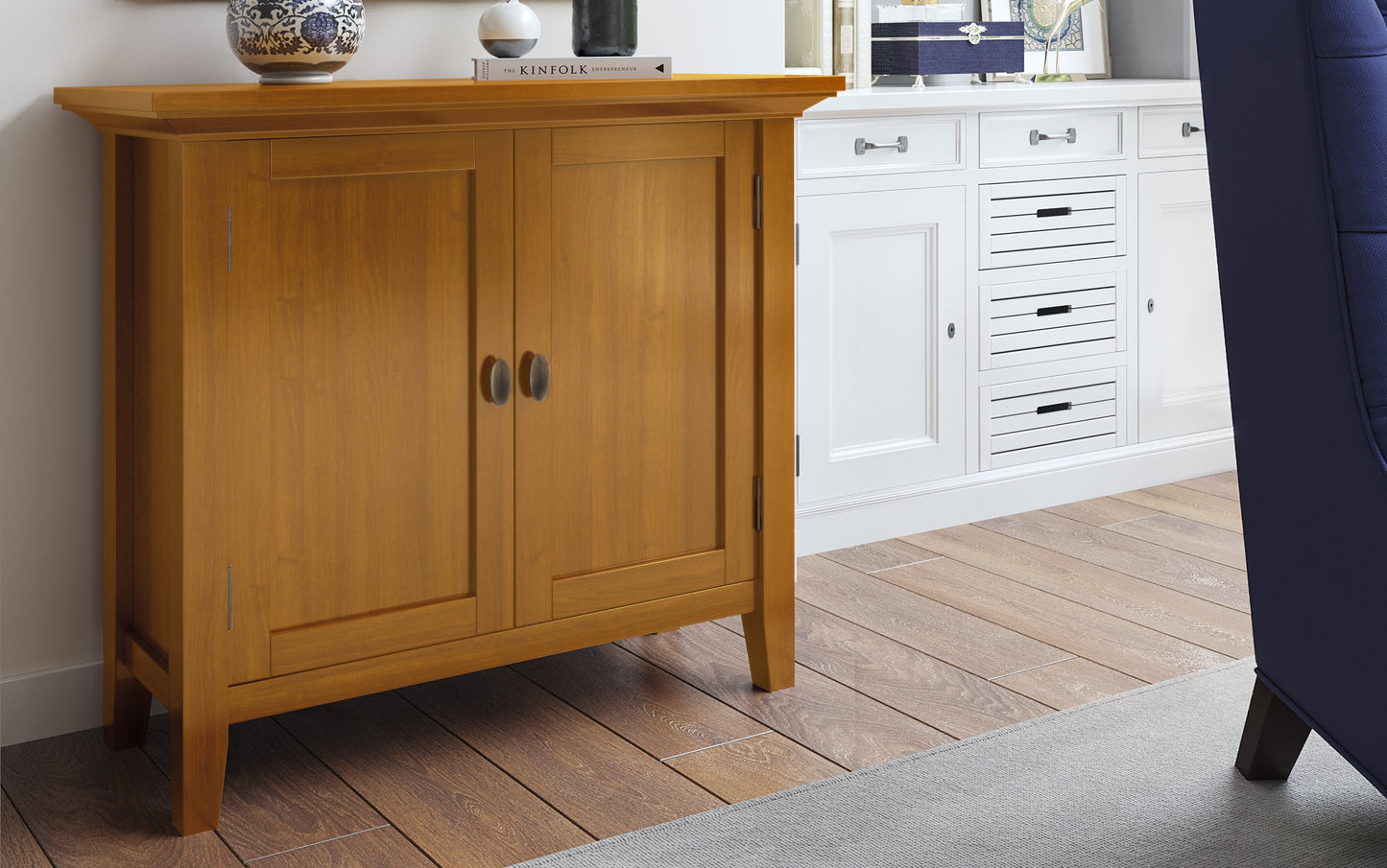 Light Golden Brown | Redmond 32 inch Low Storage Cabinet