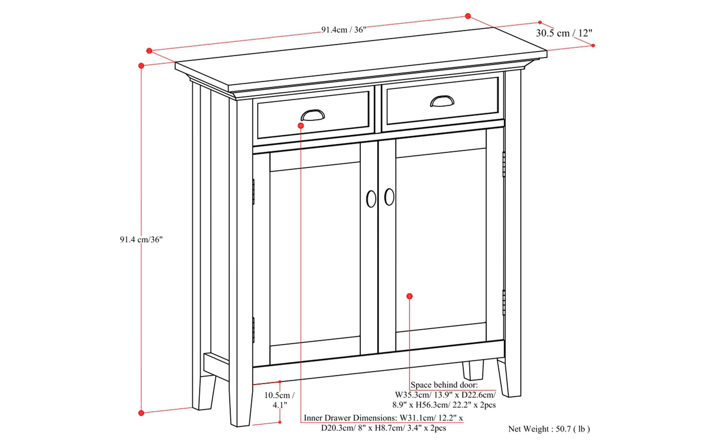 Redmond Entryway Storage Cabinet