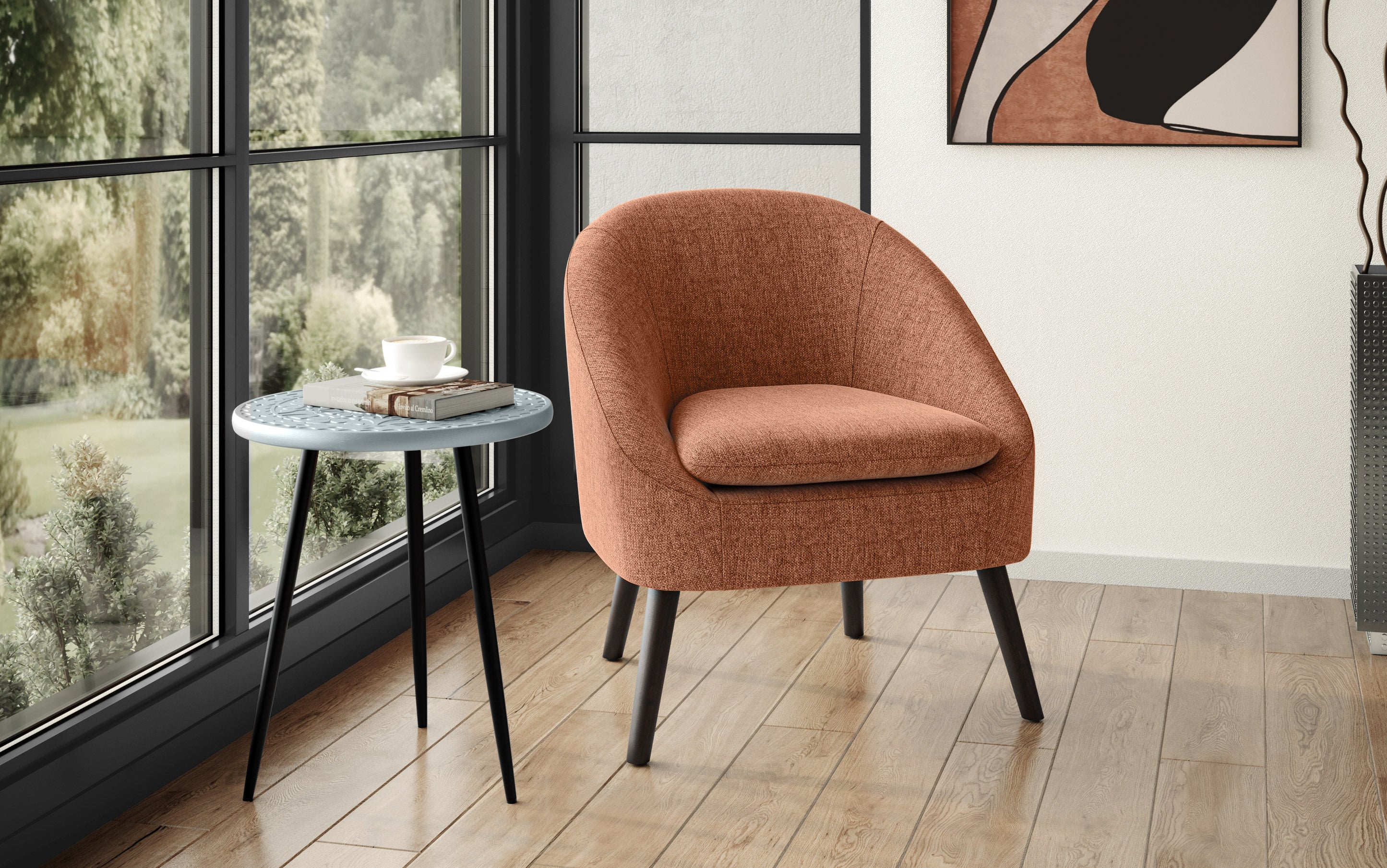 Rust colored accent discount chairs