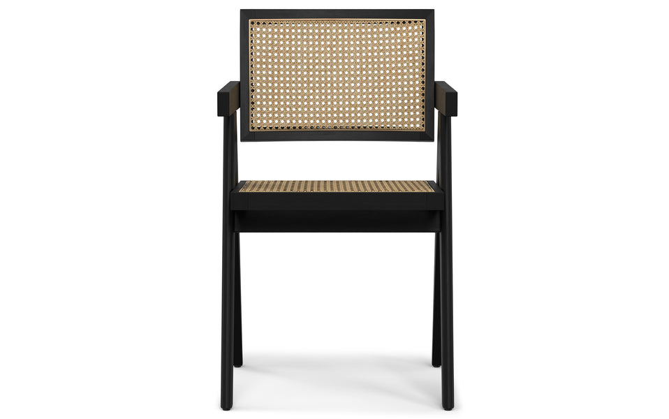 Black Rattan | Regina Dining Arm Chair (Set of 2)