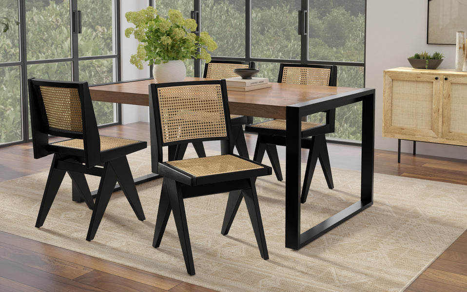 Black Rattan | Regina Dining Chair (Set of 2)