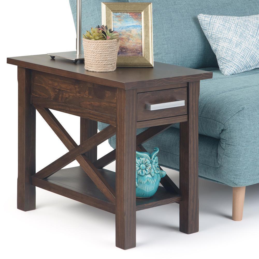 Warm Walnut Brown | Kitchener Narrow Side Table