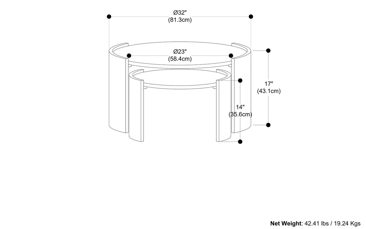 Robin 2 Piece Nesting Table