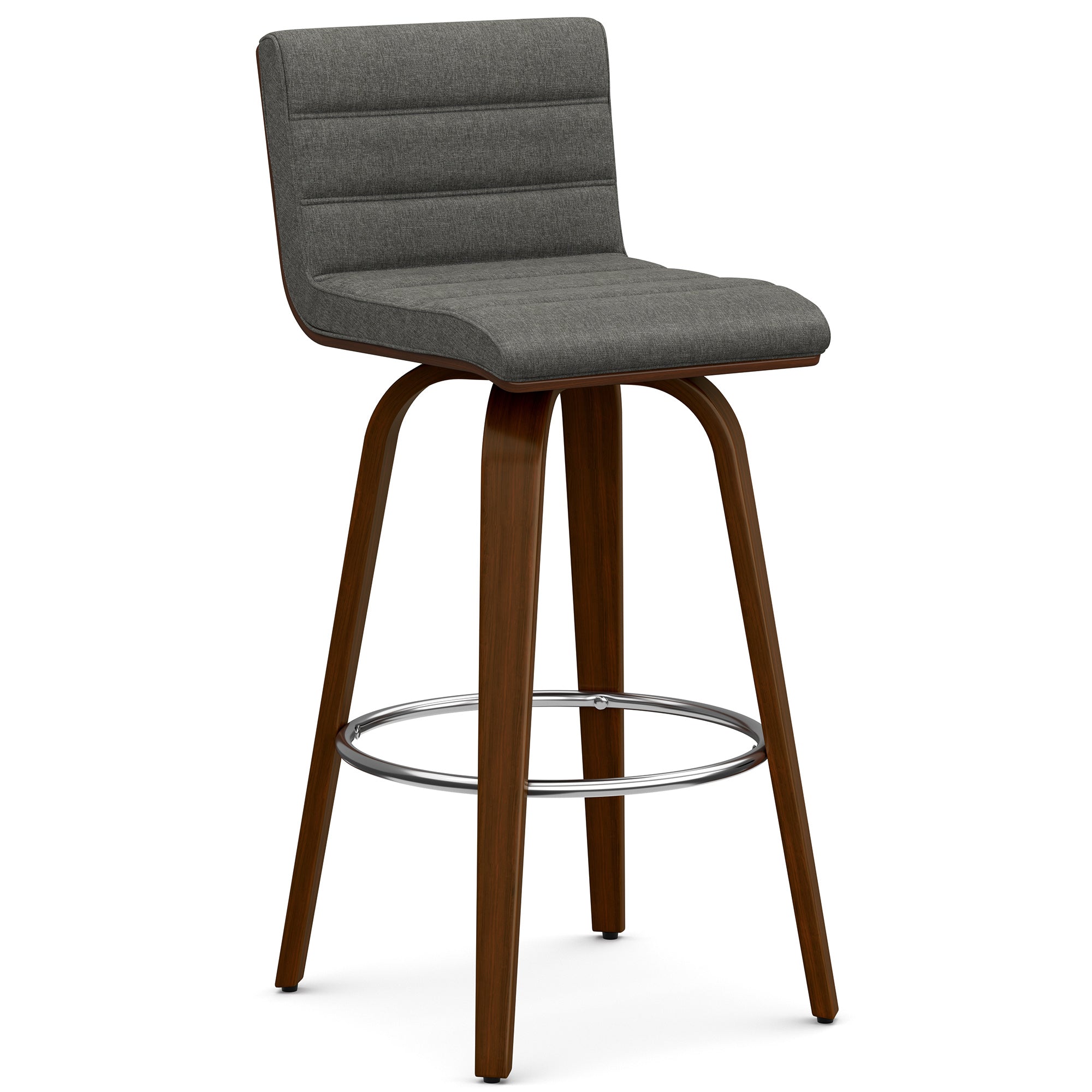 Grey Linen Style Fabric| Roland Swivel Bar Stool in Linen