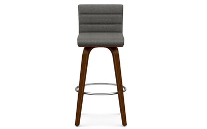 Grey Linen Style Fabric | Roland Swivel Bar Stool in Linen