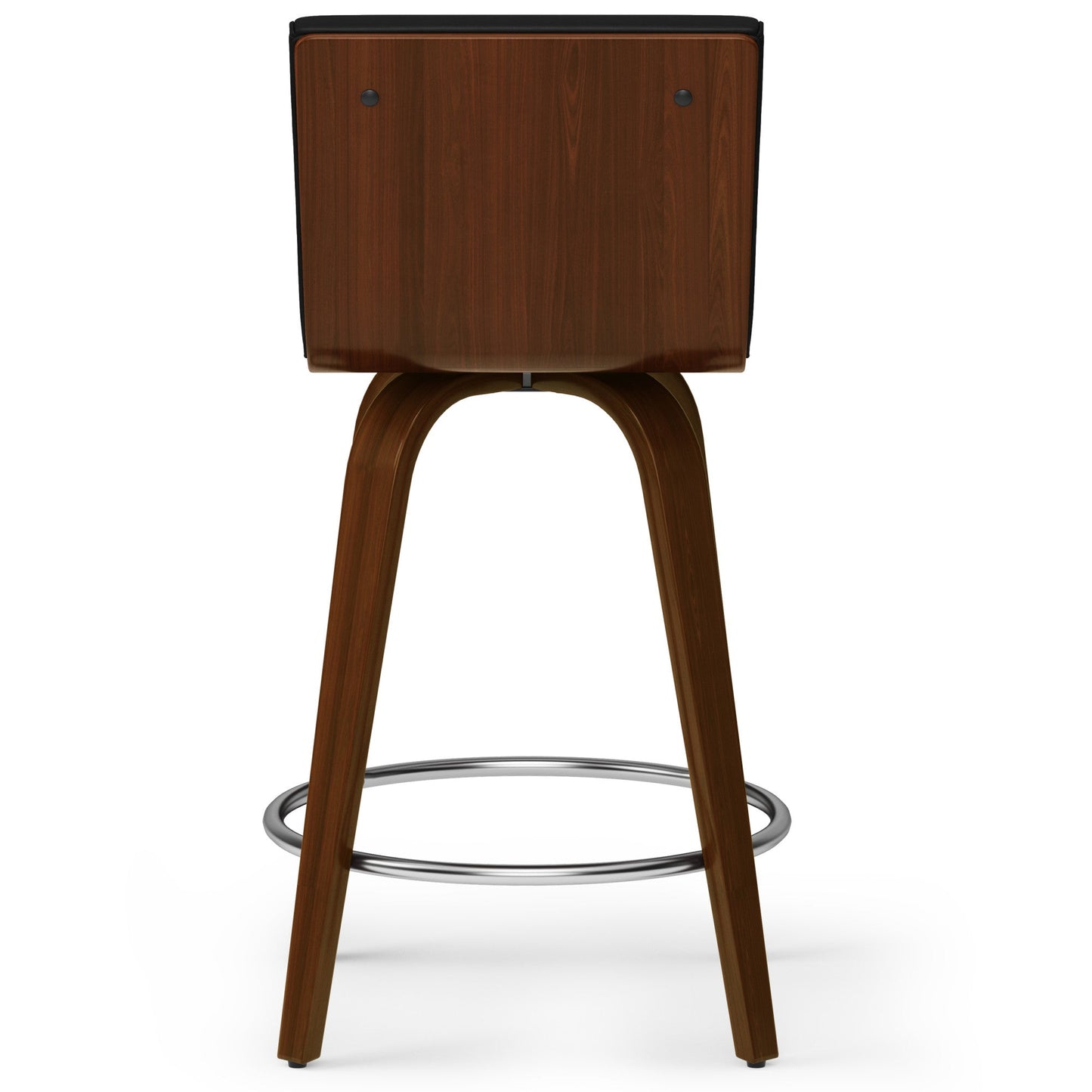 Black Vegan Leather | Roland Swivel Counter Height Stool in Vegan Leather