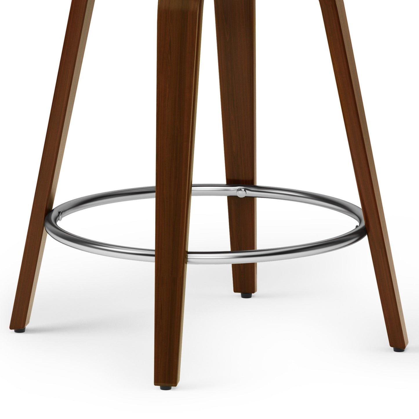 Black Vegan Leather | Roland Swivel Counter Height Stool in Vegan Leather