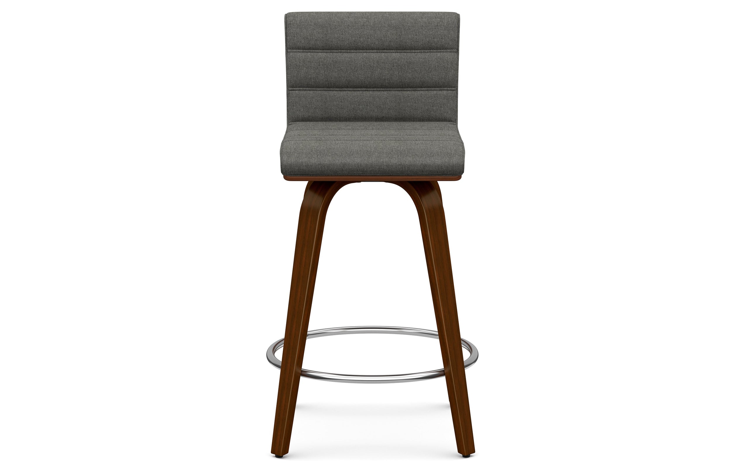 Grey Linen Style Fabric | Roland Swivel Counter Height Stool in Linen