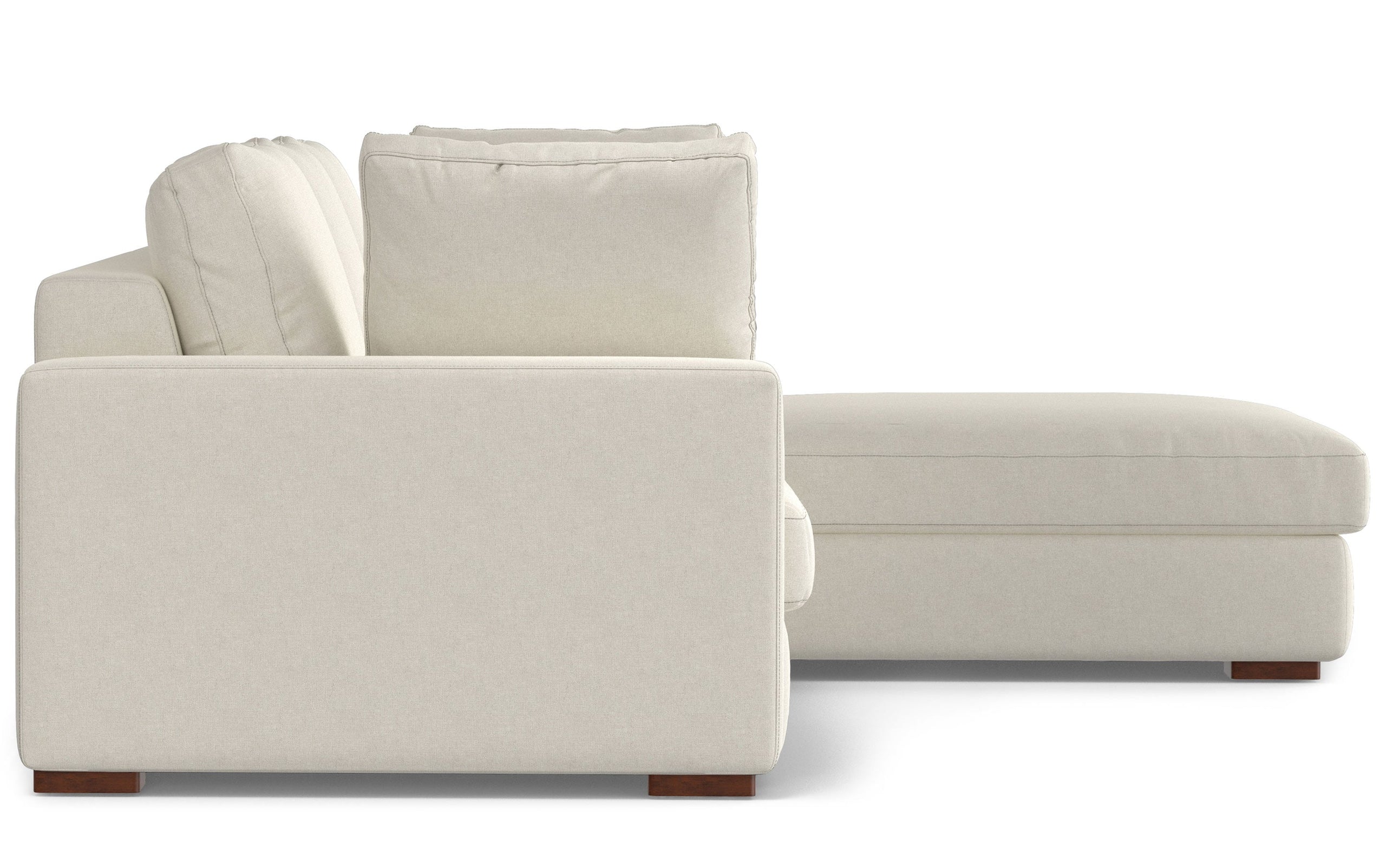 Cream Performance Fabric | Charlie Deep Seater Right Sectional