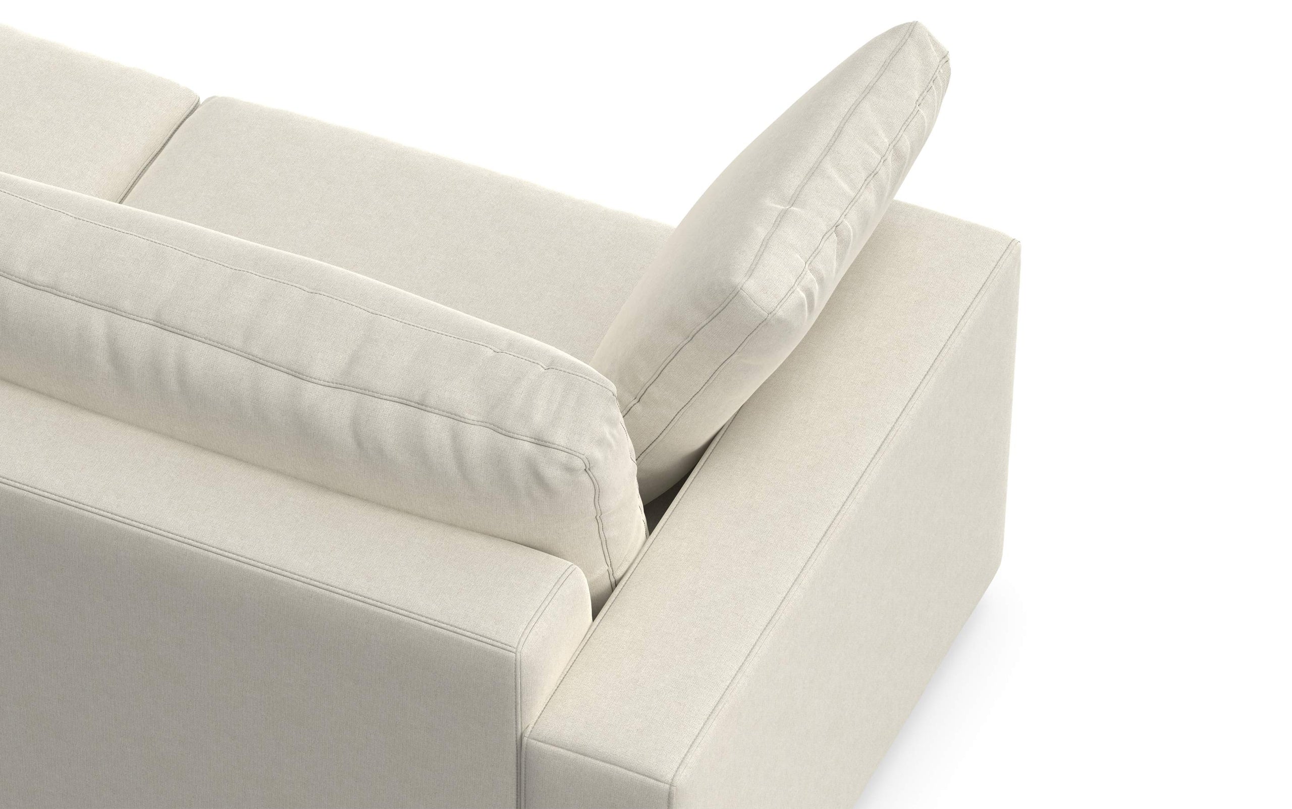 Cream Performance Fabric | Charlie Deep Seater Right Sectional