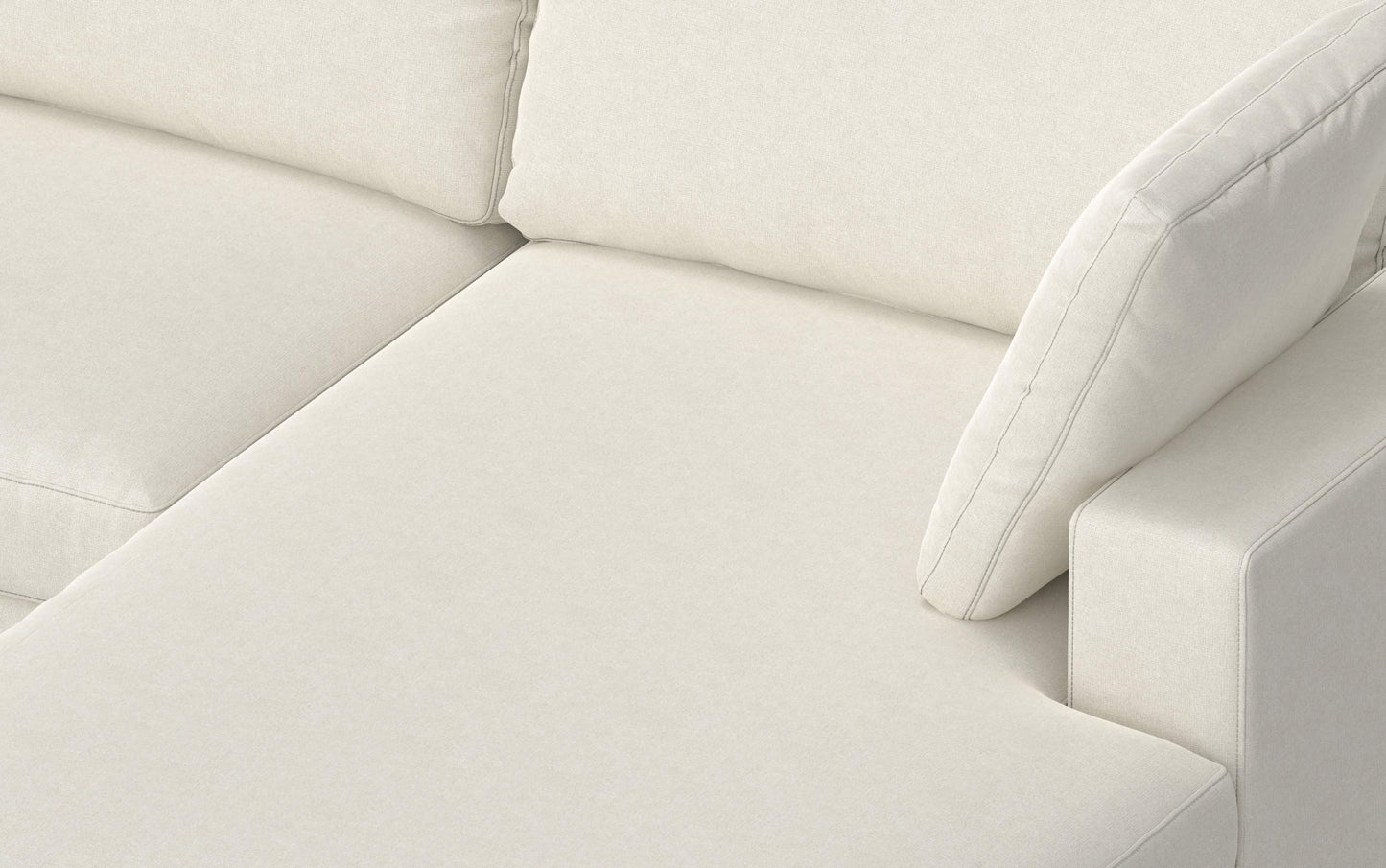 Cream Performance Fabric | Charlie Deep Seater Right Sectional