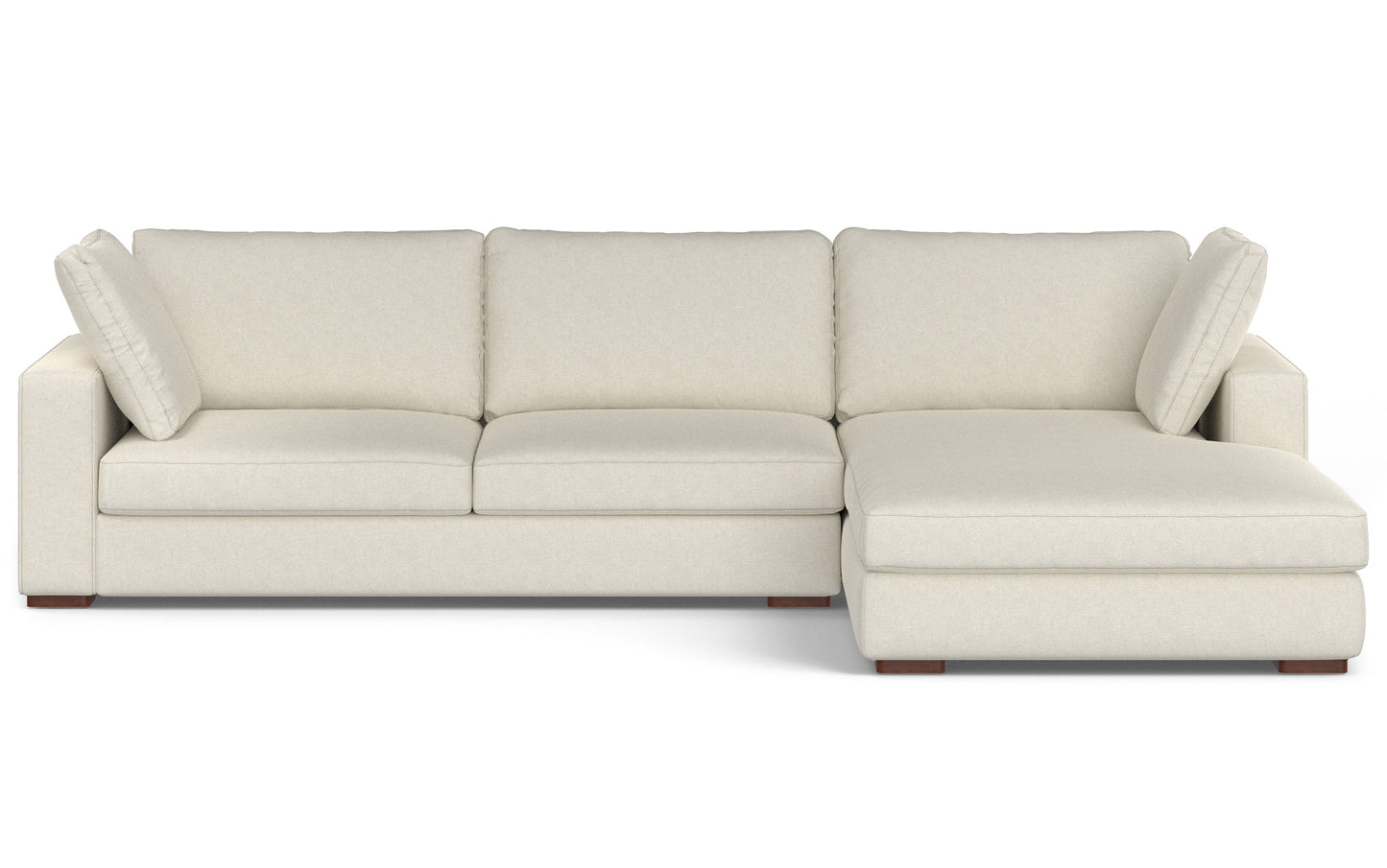 Cream Performance Fabric | Charlie Deep Seater Right Sectional