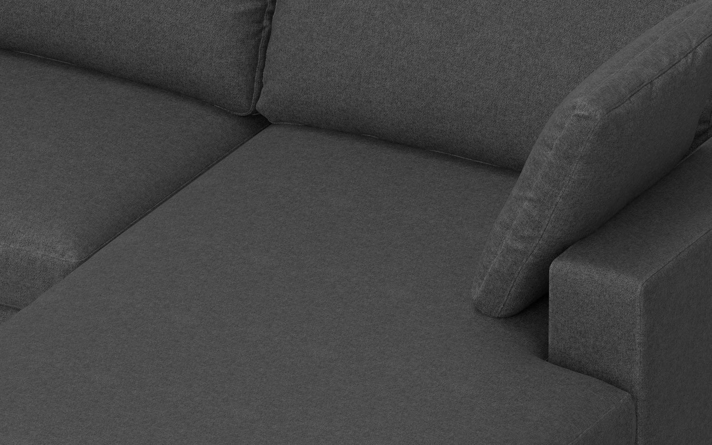 Pebble Grey Performance Fabric | Charlie Deep Seater Right Sectional