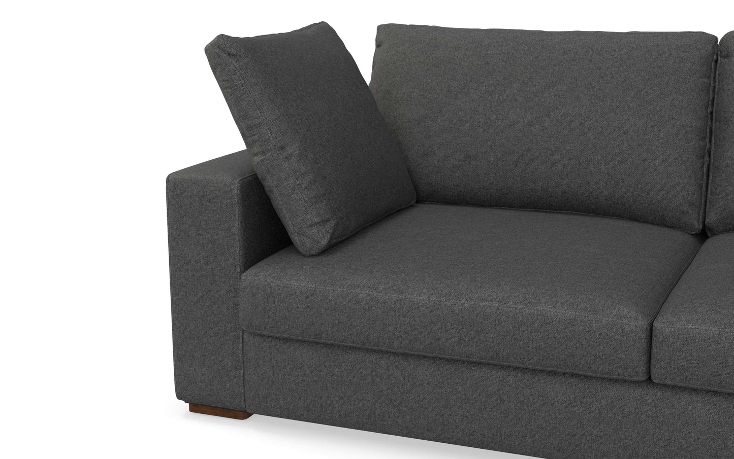 Pebble Grey Performance Fabric | Charlie Deep Seater Right Sectional