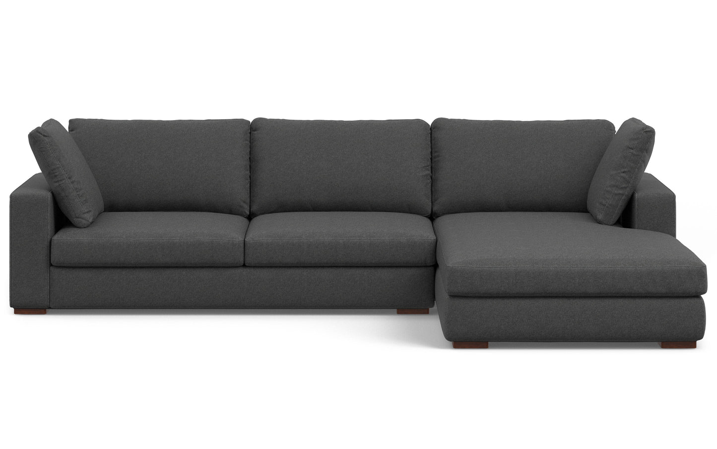 Pebble Grey Performance Fabric | Charlie Deep Seater Right Sectional