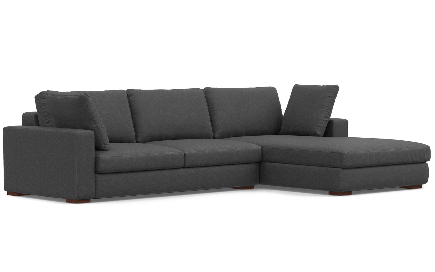 Pebble Grey Performance Fabric | Charlie Deep Seater Right Sectional