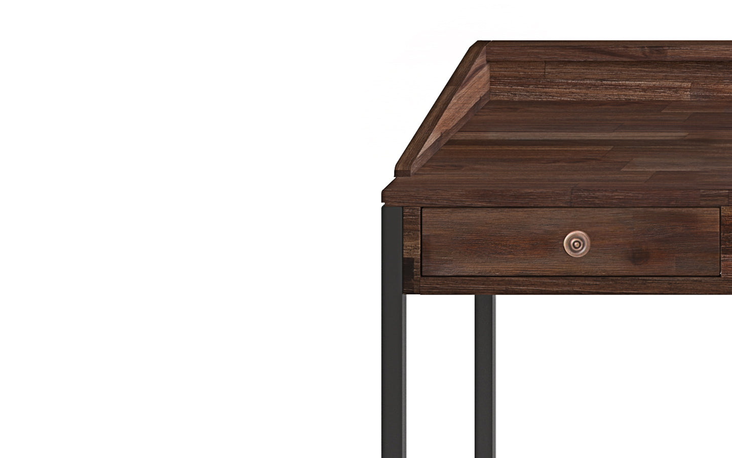 Distressed Charcoal Brown | Ralston Solid Acacia Desk