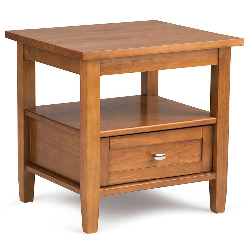 Light Golden Brown | Warm Shaker 20 inch End Side Table