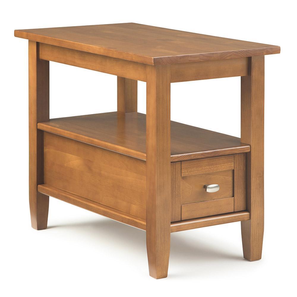 Light Golden Brown | Warm Shaker Narrow Side Table