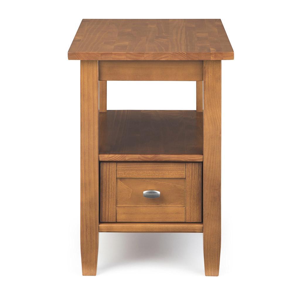 Light Golden Brown | Warm Shaker Narrow Side Table