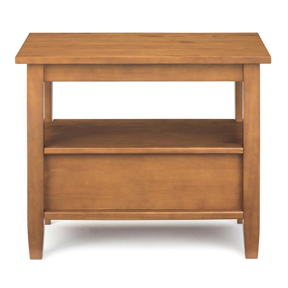 Light Golden Brown | Warm Shaker Narrow Side Table