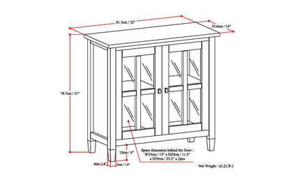 Light Golden Brown | Warm Shaker 32 inch Low Storage Cabinet