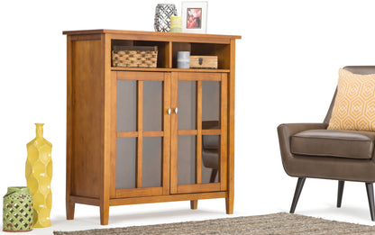 Light Golden Brown | Warm Shaker 39 inch Medium Storage & Media Cabinet