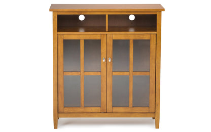 Light Golden Brown | Warm Shaker 39 inch Medium Storage & Media Cabinet