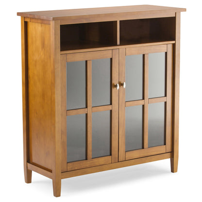 Light Golden Brown | Warm Shaker 39 inch Medium Storage & Media Cabinet