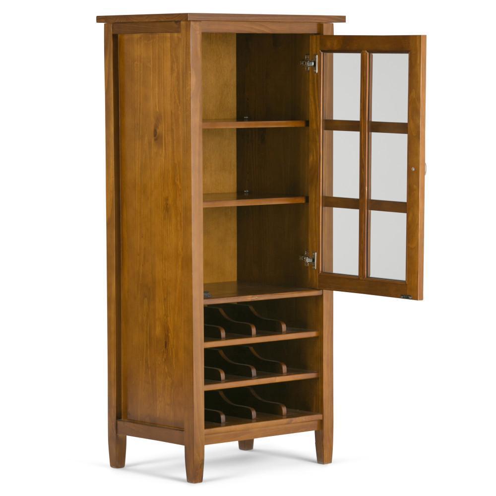 Light Golden Brown | Warm Shaker 22.5 x 50 inch High Storage Wine Rack