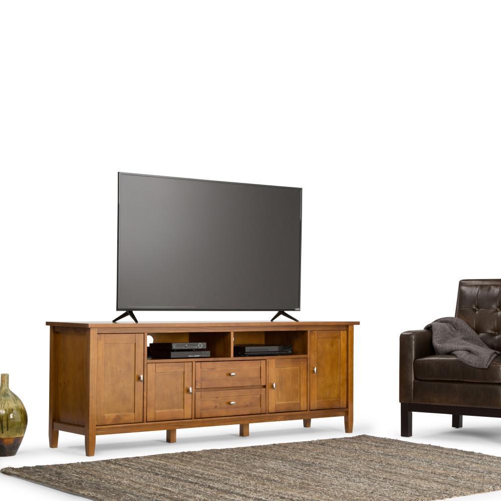 Light Golden Brown | Warm Shaker 72 inch TV Stand